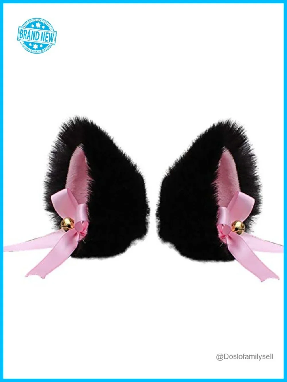 Furry Cat Ears Hair Clip - Cosplay Halloween Headpiece